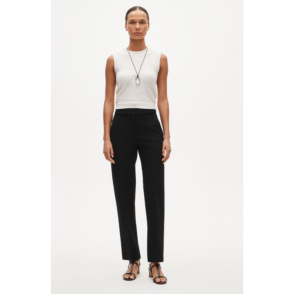 J Crew Kate Pants 16 16T T16 Tall Black NWT Stretch Straight Leg Trouser CC443 - Picture 6 of 8